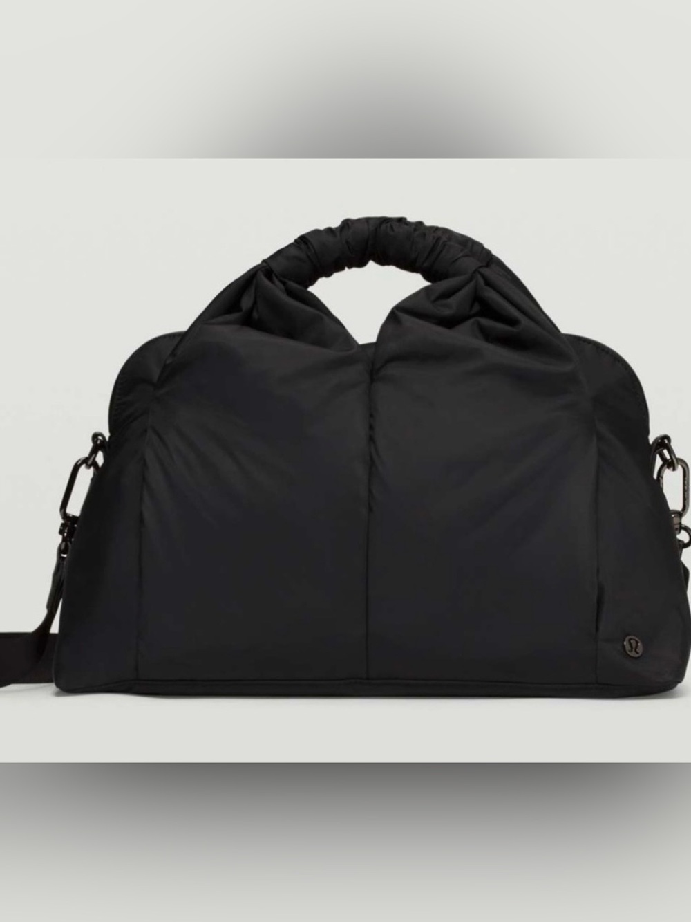 Lululemon Gathered Handle Gym Bag Vol 14L in Black Athleisure Minimalist